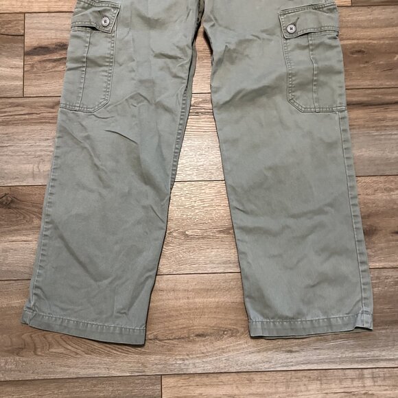Women's VTG Levis SilverTab Khakis Cargo Pants 11 Light Green Canvas Baggy Skate - Picture 3 of 12